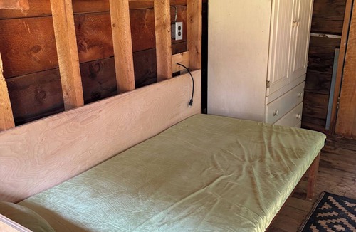 Epping RV Rental | This one room camping cabin is a great alternative to a tent camp site.