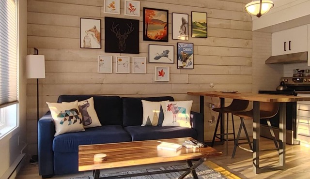 Chalet Aventure Orford - Cozy condo in beautiful Orford - WiFi, AC, fireplace in Orford