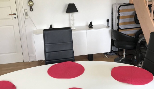 Lovely apartment on 2 levels of 125 sqm. in a nature area. Walking distance to S-trains and buses in Gentofte
