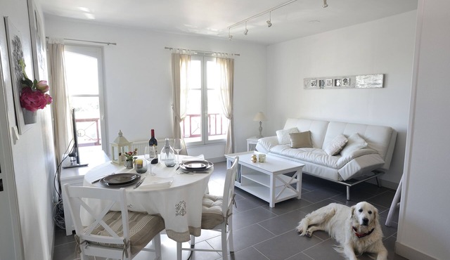 Remodeled waterfront romantic apartment downtown Honfleur. Panoramic sights in Honfleur
